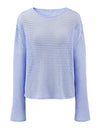 COMOBOCA Women's Sheer Mesh Knit Overpull Top