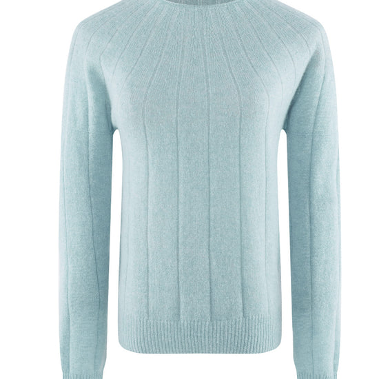 COMOBOCA 100% Cashmere Women's Ribbed Knit Pullover Sweater