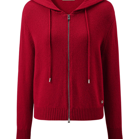 COMOBOCA 100% Cashmere Women's Knit Zip Cardigan Hoodie