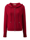 COMOBOCA 100% Cashmere Women's Knit Zip Cardigan Hoodie