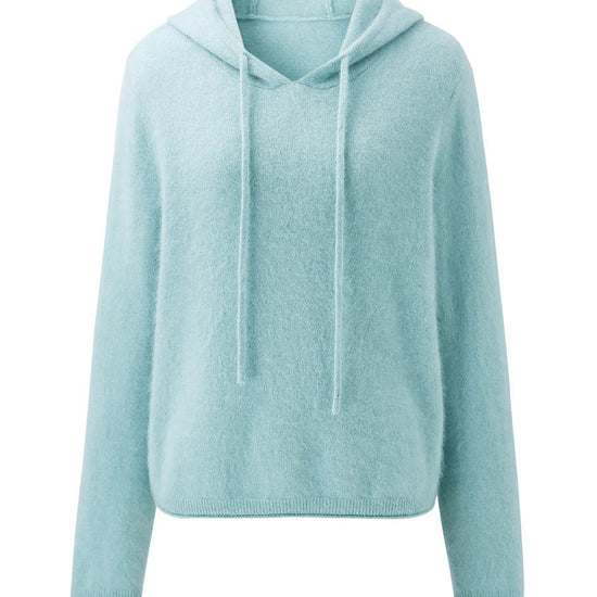 COMOBOCA Women's Wool Fuzzy Hooded Sweater