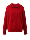COMOBOCA 100% Wool Women's Sweater Casual Knit Hoodie