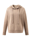 COMOBOCA 100% Wool Women's Sweater Casual Knit Hoodie