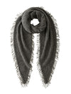 COMOBOCA Gray Women's Fringed Triangle Knit Scarf