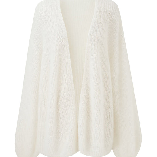 COMOBOCA Women's Mohair Fluffy Open Front Cardigan