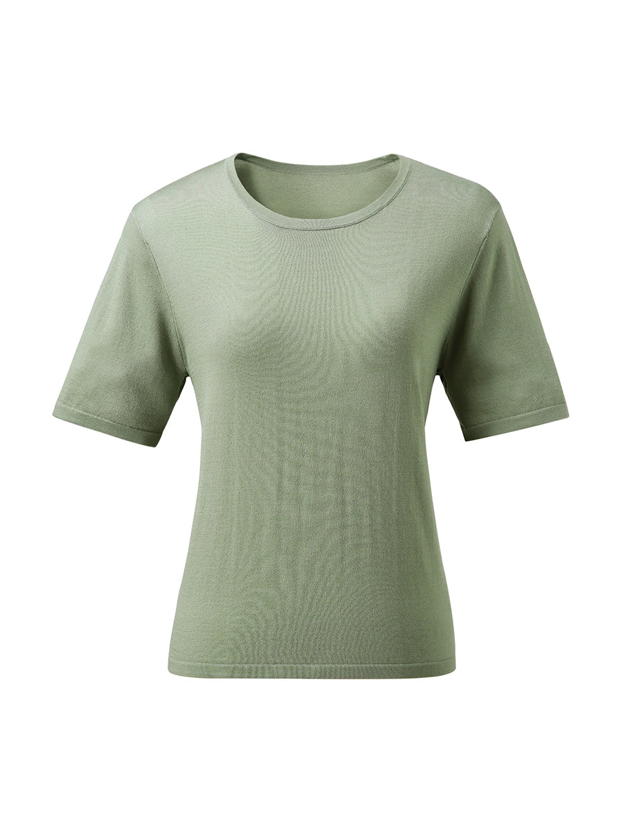 COMOBOCA Women's Soft Knit Short Sleeve T-Shirt