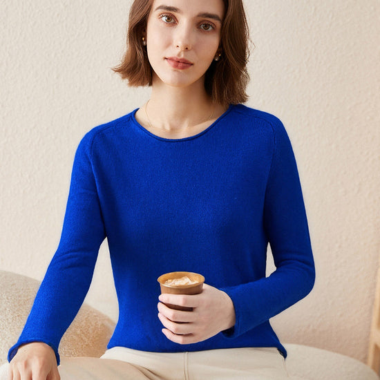 COMOBOCA 100% Cashmere Women's Loose Knit Sweater