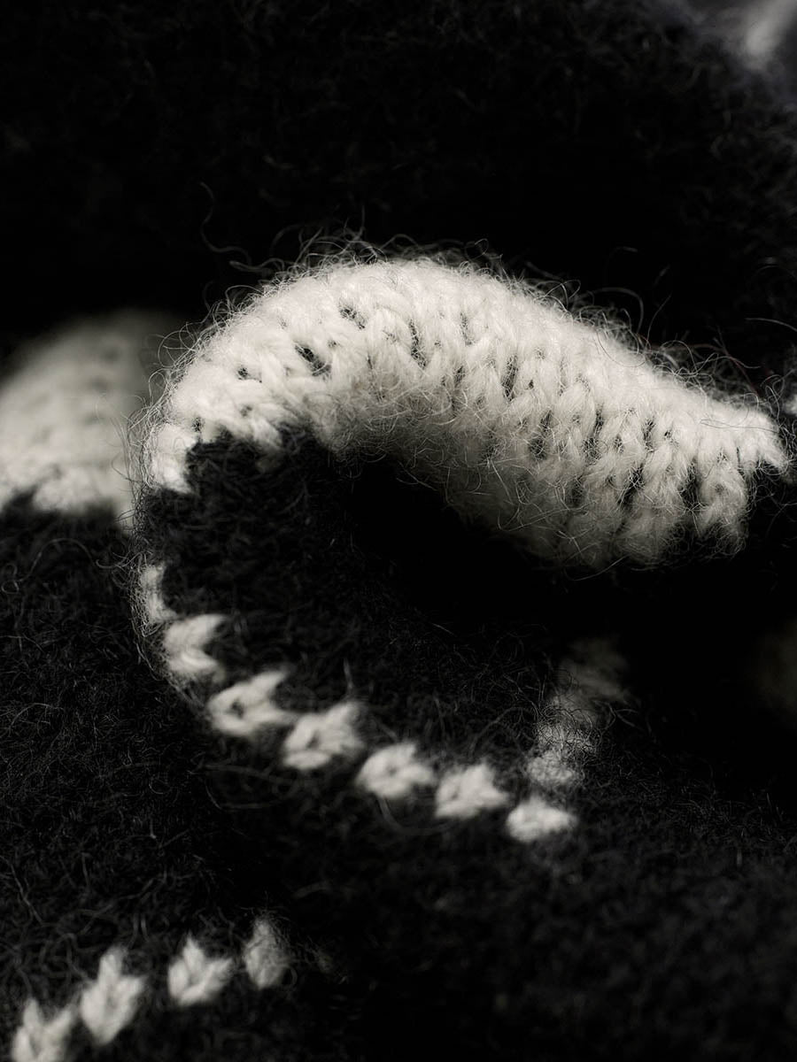 COMOBOCA 100% Cashmere Women's Argyle Pattern Knit Bucket Hat