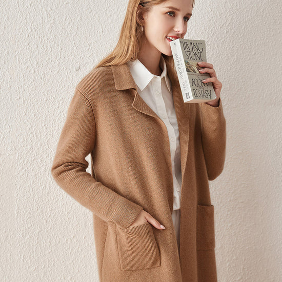 COMOBOCA 100% Cashmere Women's versatile and stylish Coat