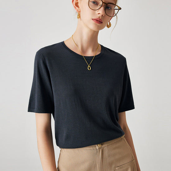 COMOBOCA Women's Soft Knit Short Sleeve T-Shirt