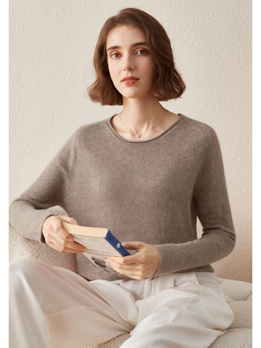 COMOBOCA 100% Cashmere Women's Loose Knit Sweater