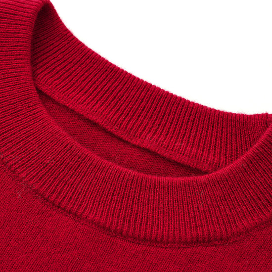 COMOBOCA 100% Wool Kids' Argyle Pattern Round Neck Sweater