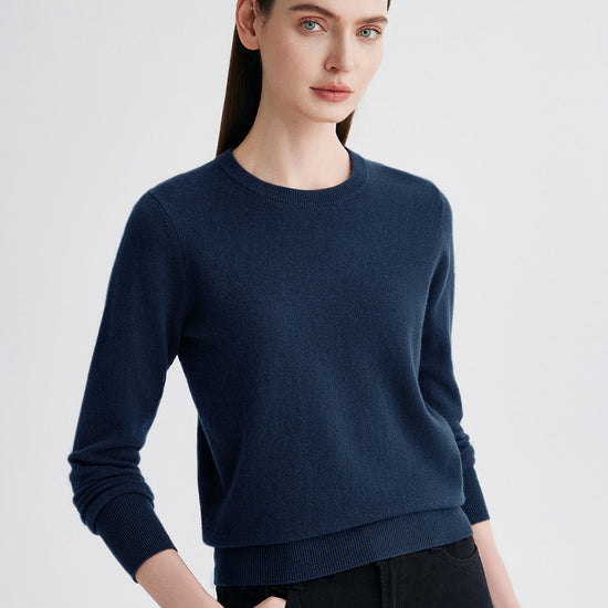 COMOBOCA 100% Cashmere Women's Round Neck Sweater