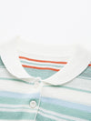 COMOBOCA Women's Striped Knit Polo T-Shirt