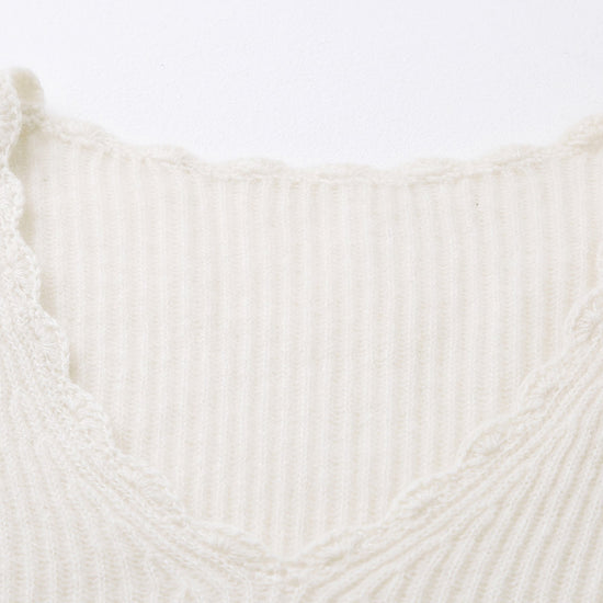 COMOBOCA 100% Cashmere Women's V-Neck Loose Knit Sweater