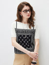 COMOBOCA Women's 2-in-1 Bandana Print Knit Top