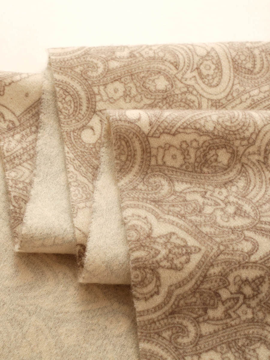 COMOBOCA 100% Cashmere Women's Paisley Pattern Fringed Scarf