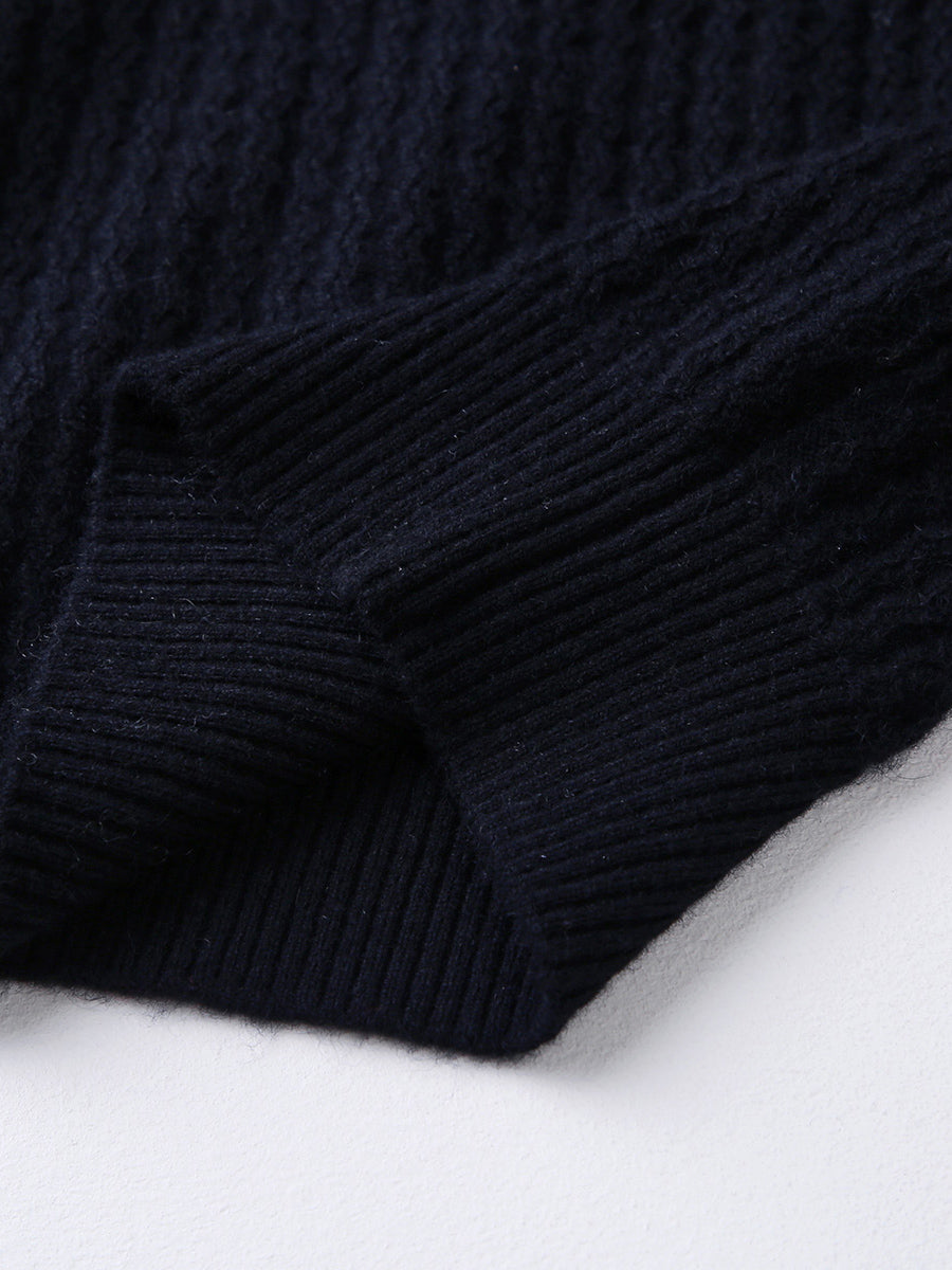 COMOBOCA 100% Cashmere Women's Mock Neck Knit Sweater