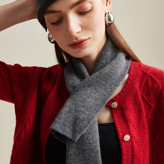 COMOBOCA 100% Cashmere Women's Embroidered Scarf