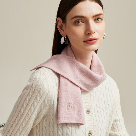 COMOBOCA 100% Cashmere Women's Embroidered Scarf