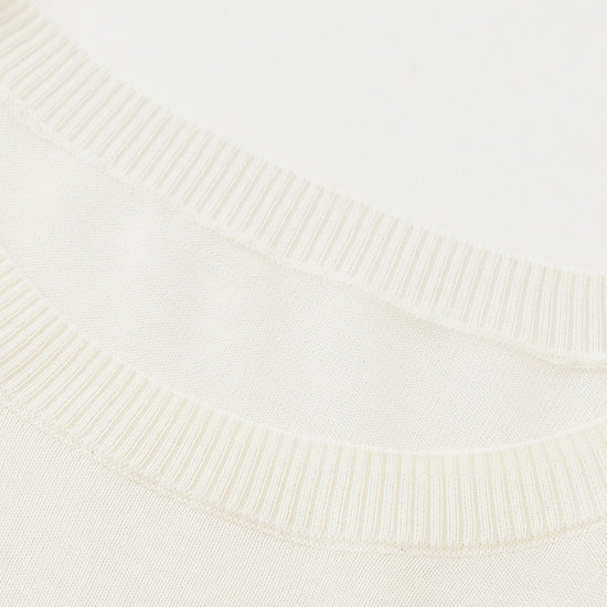 COMOBOCA Women's Lace Round Neck Knit T-Shirt