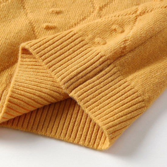 COMOBOCA 100% Wool Kids' Round Neck Sweater