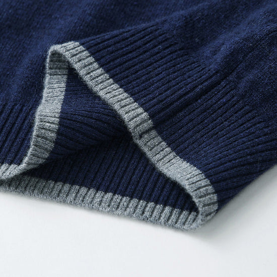 COMOBOCA 100% Wool Kids' Nordic Reindeer Pattern Knit Sweater