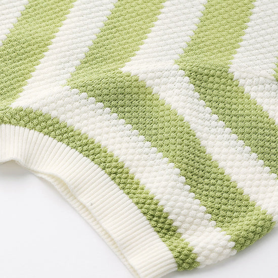 COMOBOCA Women's Striped Ribbed Knit T-Shirt
