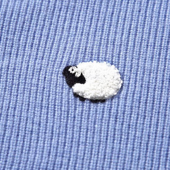 COMOBOCA 100% Wool Women's Contrast Sleeve Sweater