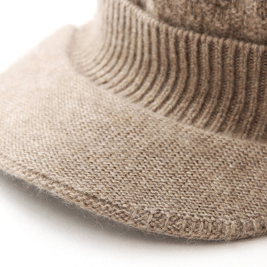 COMOBOCA 100% Cashmere Women's Knit Newsboy Cap