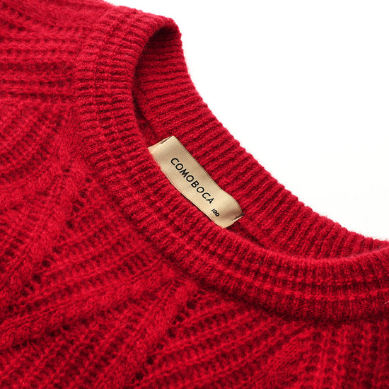 COMOBOCA 100% Cashmere Women's Cable Knit Sweater
