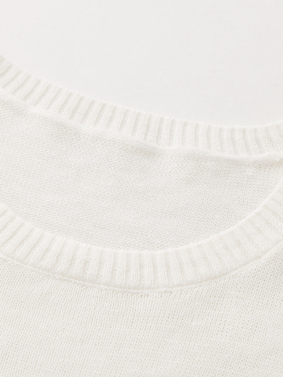 COMOBOCA Women's Lace Trim Knit T-Shirt