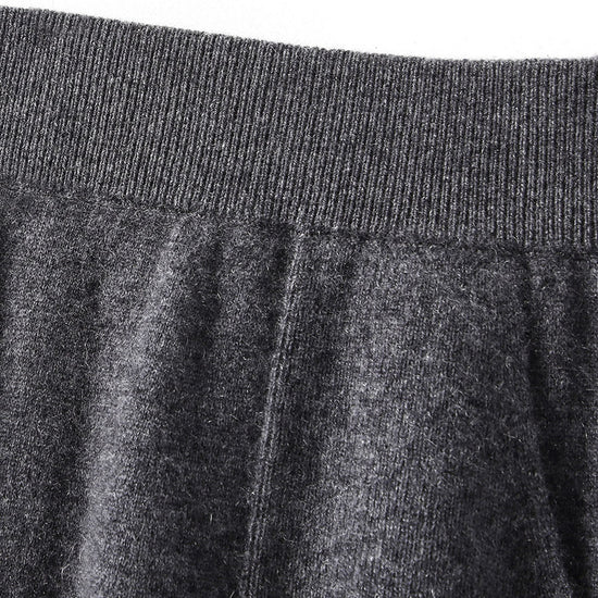 COMOBOCA 100% Cashmere Women's Knit Pleated Skirt