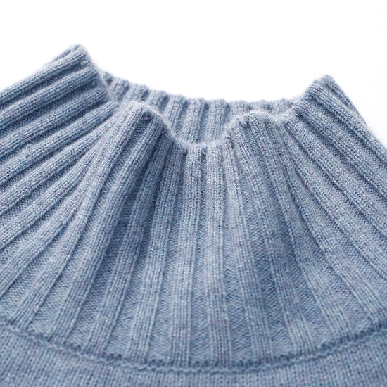 COMOBOCA 100% Cashmere Women's Mock Neck Fair Isle Cable Knit Sweater