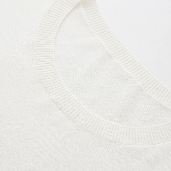 COMOBOCA Women's Leopard Cat Embroidered Knit T-Shirt