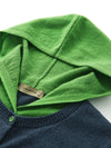 COMOBOCA 100% Wool Women's Contrast Button Down Hoodie