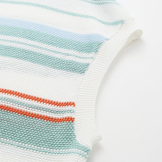 COMOBOCA Women's Striped Knit Polo T-Shirt