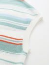 COMOBOCA Women's Striped Knit Polo T-Shirt