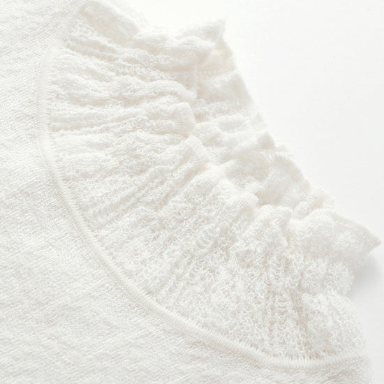 COMOBOCA 100% Wool Women's Ruffled Mock Neck Knit Sweater