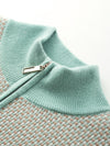 COMOBOCA 100% Cashmere Women's Textured Knit Zip Up Cardigan