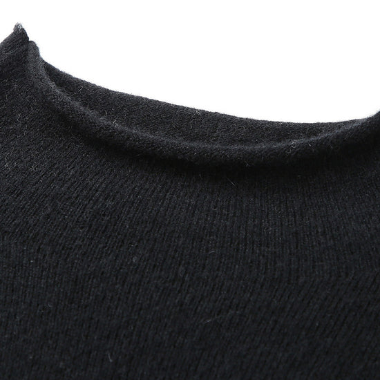 COMOBOCA 100% Cashmere Women's Mock Neck Tie-Waist Sweater