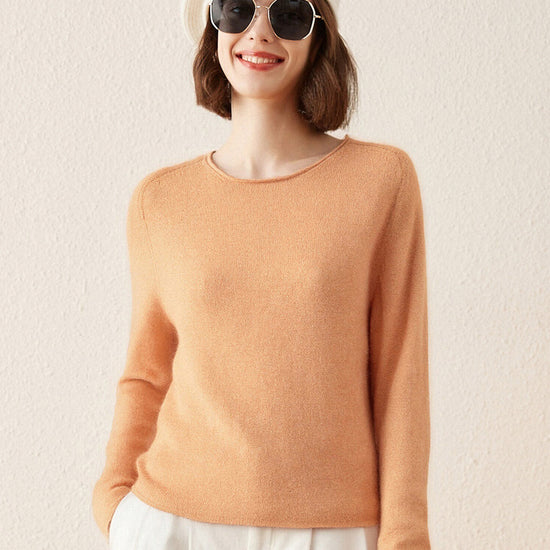 COMOBOCA PEACH 100% Cashmere Women's Loose Knit Sweater