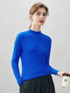 COMOBOCA BLUE 100% Cashmere Women's Round Neck Knit sweater