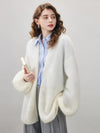 COMOBOCA Women's Mohair Fluffy Open Front Cardigan