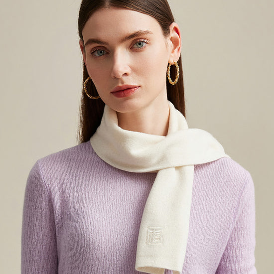 COMOBOCA Cloudy 100% Cashmere Women's Embroidered Scarf
