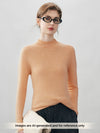 COMOBOCA CAMEL PINK 100% Cashmere Women's Round Neck Knit sweater