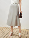 COMOBOCA Women's Elastic Waistband Chic Midi Skirt