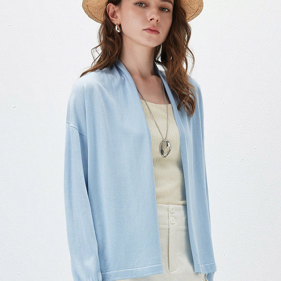 COMOBOCA Women's Open Front Knit Cardigan