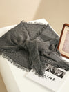 COMOBOCA Women's Fringed Triangle Knit Scarf