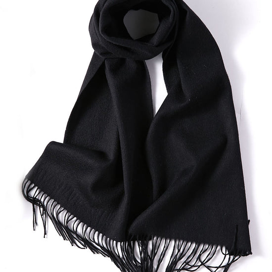 COMOBOCA 100% Wool Fringe Versatile Scarf